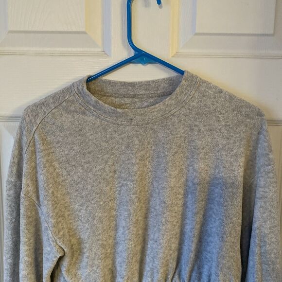 Gilly Hicks Cropped Sweatshirt Women’s Size XS Gray Find Your Happy Place - Picture 3 of 11